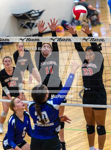 Thumbnail 3 in Mishawaka HomeSchool vs Cincinnati HomeSchool (Midwest Volleyball Classic) photogallery.