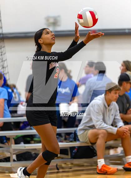 Thumbnail 3 in Mishawaka HomeSchool vs Cincinnati HomeSchool (Midwest Volleyball Classic) photogallery.