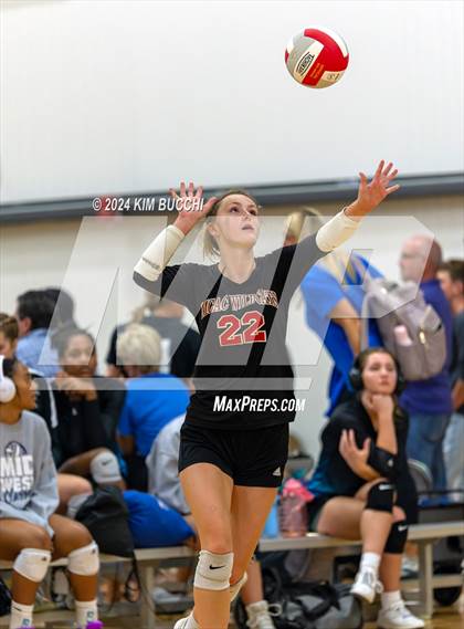 Thumbnail 2 in Mishawaka HomeSchool vs Cincinnati HomeSchool (Midwest Volleyball Classic) photogallery.