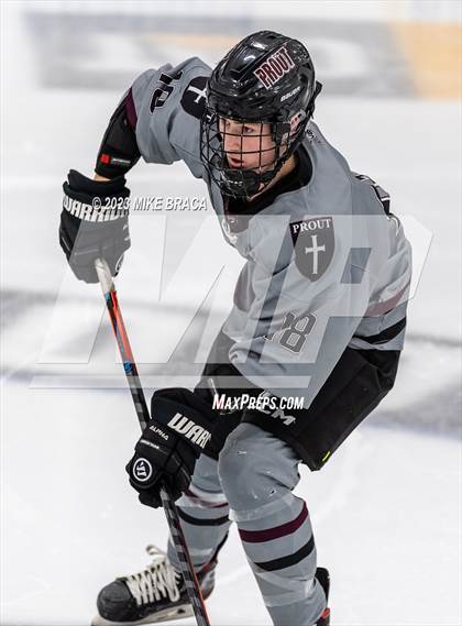 Thumbnail 2 in Bishop Hendricken vs Prout (Schneider Arena) photogallery.
