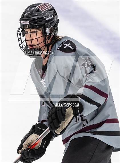 Thumbnail 1 in Bishop Hendricken vs Prout (Schneider Arena) photogallery.