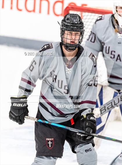 Thumbnail 2 in Bishop Hendricken vs Prout (Schneider Arena) photogallery.