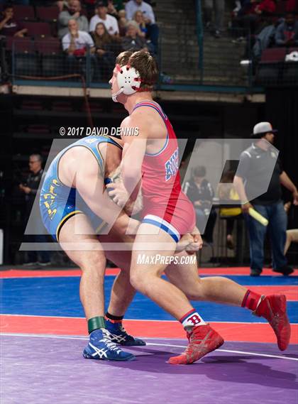 Thumbnail 1 in CIF State Boys Wrestling Championships (Day 1 - Round 3) photogallery.