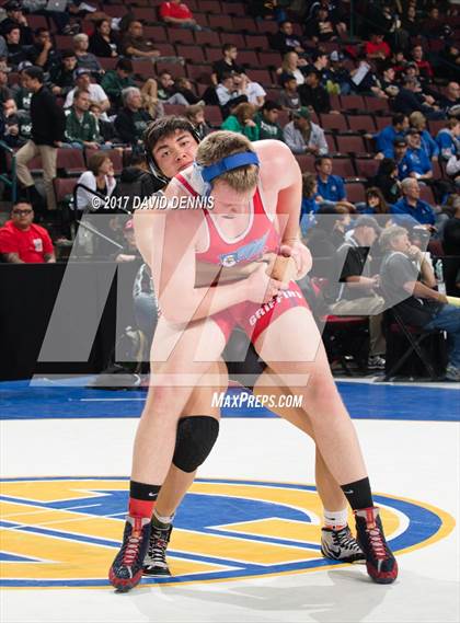 Thumbnail 1 in CIF State Boys Wrestling Championships (Day 1 - Round 3) photogallery.