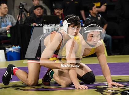 Thumbnail 2 in CIF State Boys Wrestling Championships (Day 1 - Round 3) photogallery.