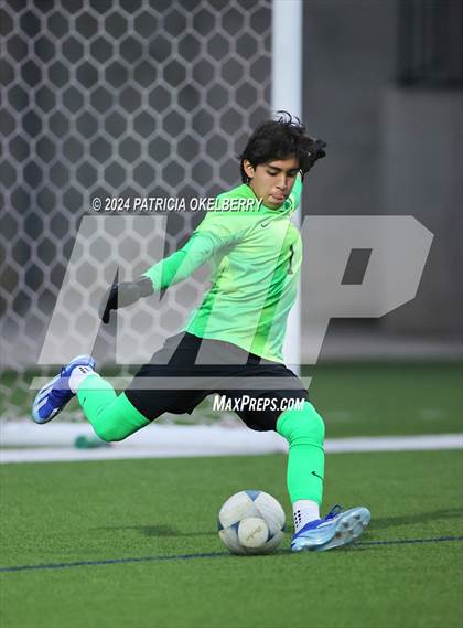 Thumbnail 1 in Seven Lakes vs Jordan (2024 UIL Texas Boys Soccer 6A Reg. 3 & 4) photogallery.