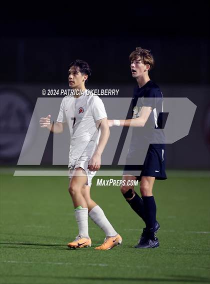 Thumbnail 1 in Seven Lakes vs Jordan (2024 UIL Texas Boys Soccer 6A Reg. 3 & 4) photogallery.