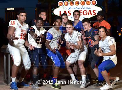 Thumbnail 1 in Bishop Gorman (2015 Preseason Top 25 Photo Shoot) photogallery.