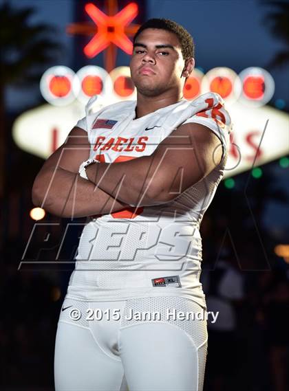Thumbnail 3 in Bishop Gorman (2015 Preseason Top 25 Photo Shoot) photogallery.