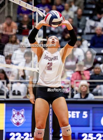Thumbnail 1 in Davenport vs. Randall (UIL 4A Volleyball Final) photogallery.