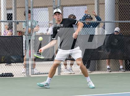 Thumbnail 2 in Reagan [Ronald] vs Southlake Carroll (UIL 6A Boys Singles Tennis State Semifinal) photogallery.