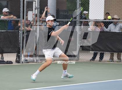 Thumbnail 3 in Reagan [Ronald] vs Southlake Carroll (UIL 6A Boys Singles Tennis State Semifinal) photogallery.