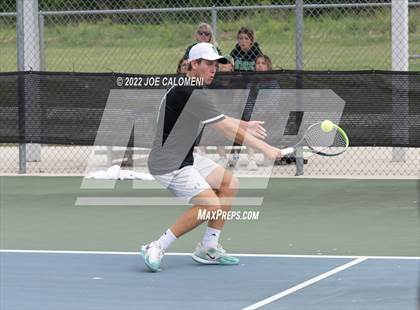 Thumbnail 1 in Reagan [Ronald] vs Southlake Carroll (UIL 6A Boys Singles Tennis State Semifinal) photogallery.