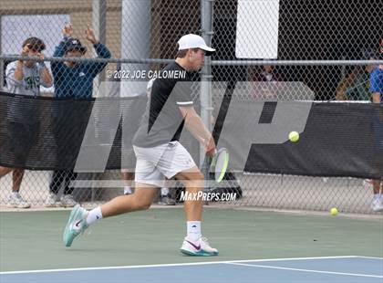 Thumbnail 2 in Reagan [Ronald] vs Southlake Carroll (UIL 6A Boys Singles Tennis State Semifinal) photogallery.