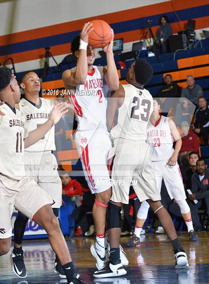 Thumbnail 1 in Salesian College Preparatory vs. Mater Dei (Tarkanian Classic) photogallery.