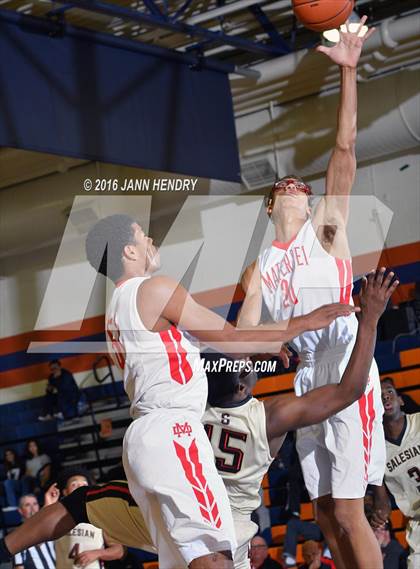 Thumbnail 1 in Salesian College Preparatory vs. Mater Dei (Tarkanian Classic) photogallery.