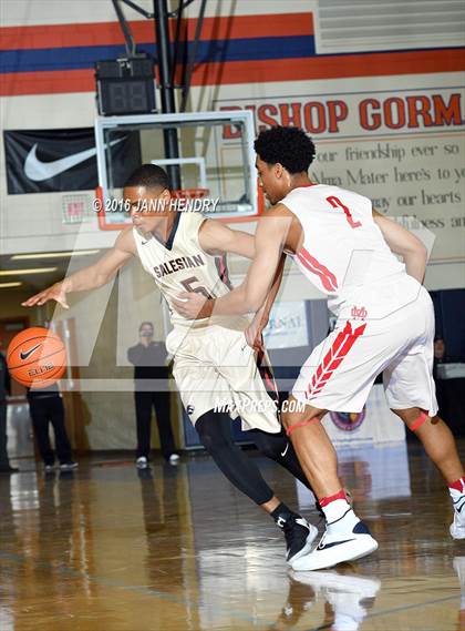Thumbnail 1 in Salesian College Preparatory vs. Mater Dei (Tarkanian Classic) photogallery.