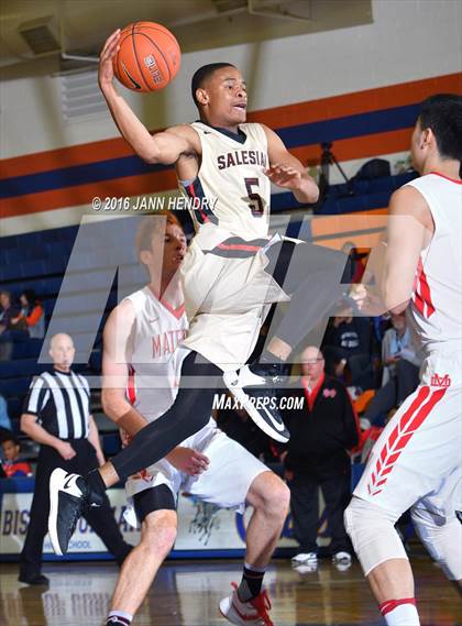 Thumbnail 1 in Salesian College Preparatory vs. Mater Dei (Tarkanian Classic) photogallery.