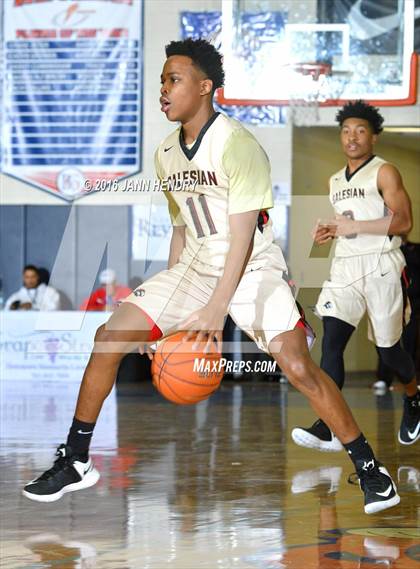 Thumbnail 2 in Salesian College Preparatory vs. Mater Dei (Tarkanian Classic) photogallery.