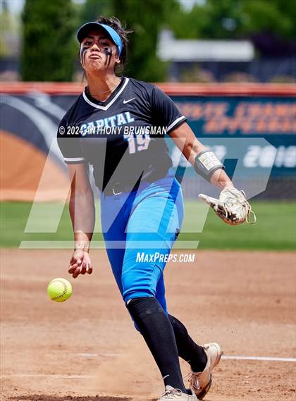 Thumbnail 2 in Capital Christian vs. Oakdale (CIF SJS D3 Final) photogallery.
