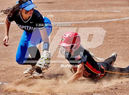 Thumbnail 1 in Capital Christian vs. Oakdale (CIF SJS D3 Final) photogallery.