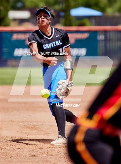 Thumbnail 3 in Capital Christian vs. Oakdale (CIF SJS D3 Final) photogallery.