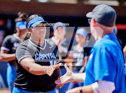 Thumbnail 3 in Capital Christian vs. Oakdale (CIF SJS D3 Final) photogallery.