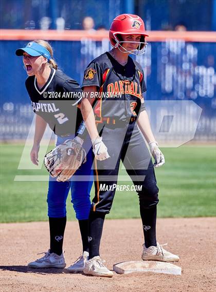 Thumbnail 2 in Capital Christian vs. Oakdale (CIF SJS D3 Final) photogallery.