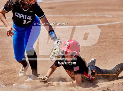 Thumbnail 2 in Capital Christian vs. Oakdale (CIF SJS D3 Final) photogallery.