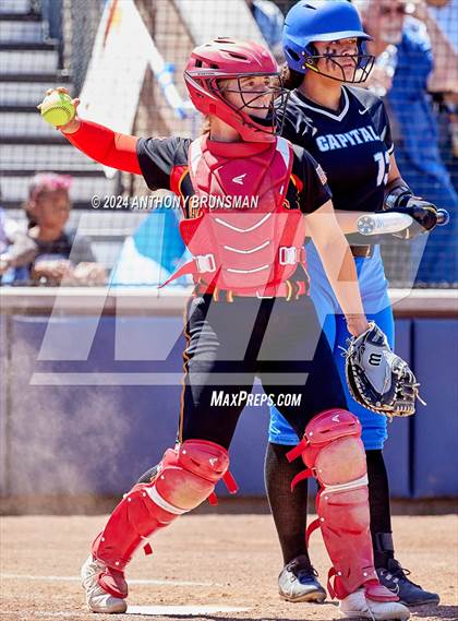 Thumbnail 1 in Capital Christian vs. Oakdale (CIF SJS D3 Final) photogallery.
