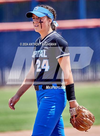 Thumbnail 1 in Capital Christian vs. Oakdale (CIF SJS D3 Final) photogallery.