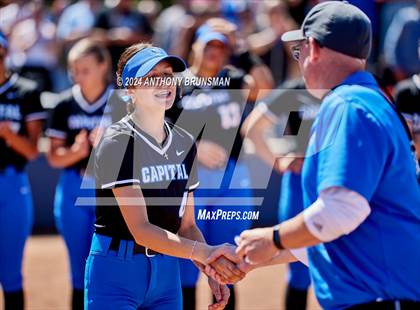 Thumbnail 1 in Capital Christian vs. Oakdale (CIF SJS D3 Final) photogallery.
