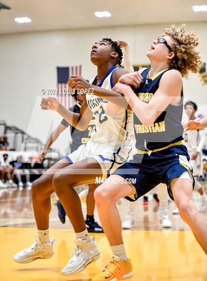 Thumbnail 2 in Rancho Christian vs. St. Bernard (The Classic at Damien) photogallery.