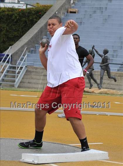 Thumbnail 1 in CIF NCS Masters Track & Field Championships (Boys Shot Put 1st Flight) photogallery.