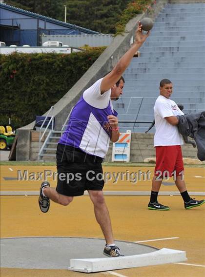 Thumbnail 2 in CIF NCS Masters Track & Field Championships (Boys Shot Put 1st Flight) photogallery.