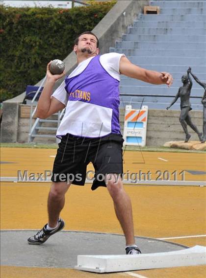 Thumbnail 3 in CIF NCS Masters Track & Field Championships (Boys Shot Put 1st Flight) photogallery.