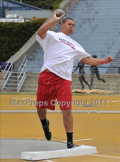 Thumbnail 3 in CIF NCS Masters Track & Field Championships (Boys Shot Put 1st Flight) photogallery.