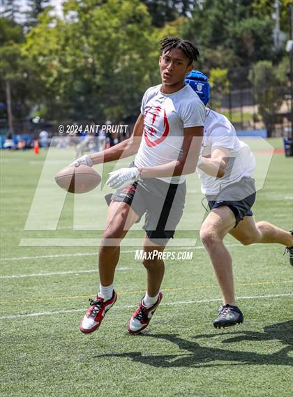 Thumbnail 1 in St. Helena vs St. Vincent de Paul (D1 Bound Academy 7 on 7 Tournament) photogallery.