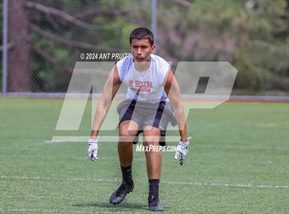 Thumbnail 2 in St. Helena vs St. Vincent de Paul (D1 Bound Academy 7 on 7 Tournament) photogallery.