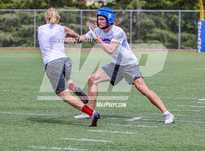 Thumbnail 2 in St. Helena vs St. Vincent de Paul (D1 Bound Academy 7 on 7 Tournament) photogallery.