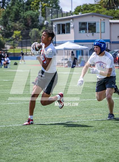 Thumbnail 1 in St. Helena vs St. Vincent de Paul (D1 Bound Academy 7 on 7 Tournament) photogallery.
