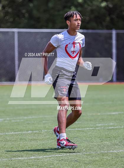 Thumbnail 1 in St. Helena vs St. Vincent de Paul (D1 Bound Academy 7 on 7 Tournament) photogallery.