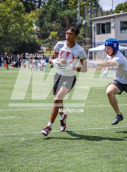Thumbnail 3 in St. Helena vs St. Vincent de Paul (D1 Bound Academy 7 on 7 Tournament) photogallery.