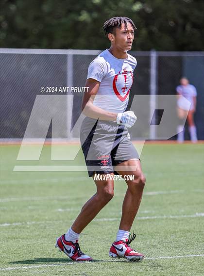 Thumbnail 3 in St. Helena vs St. Vincent de Paul (D1 Bound Academy 7 on 7 Tournament) photogallery.