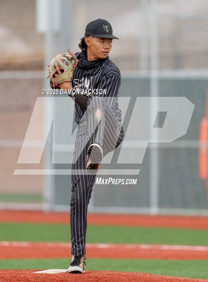 Thumbnail 3 in Sports Leadership & Management vs Virgin Valley (2025 NIAA 3A Southern Playoffs) photogallery.