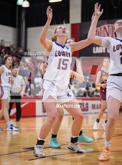 Thumbnail 1 in Lowry vs. Pahrump Valley (NIAA Class 3A State Girls Semifinal) photogallery.