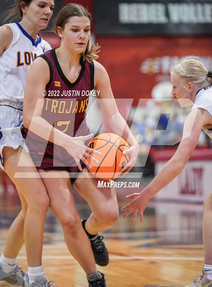 Thumbnail 1 in Lowry vs. Pahrump Valley (NIAA Class 3A State Girls Semifinal) photogallery.