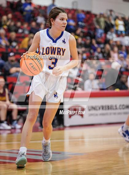 Thumbnail 2 in Lowry vs. Pahrump Valley (NIAA Class 3A State Girls Semifinal) photogallery.