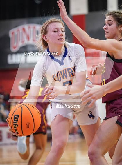 Thumbnail 1 in Lowry vs. Pahrump Valley (NIAA Class 3A State Girls Semifinal) photogallery.