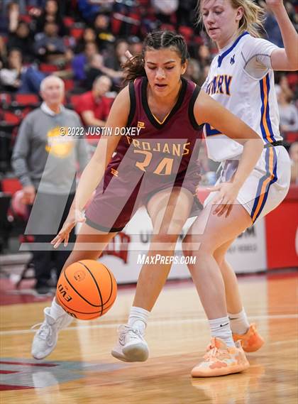 Thumbnail 3 in Lowry vs. Pahrump Valley (NIAA Class 3A State Girls Semifinal) photogallery.